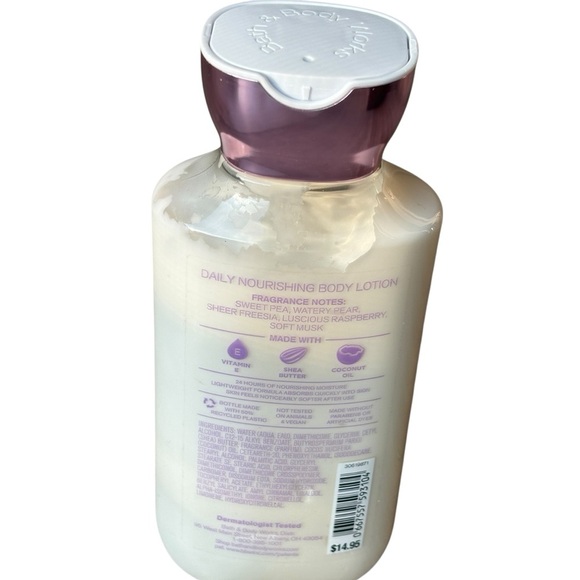 Bath & Body Works Sweet Pea Body Lotion 8 oz 24 Hour Moisture Shea Butter - Picture 4 of 4
